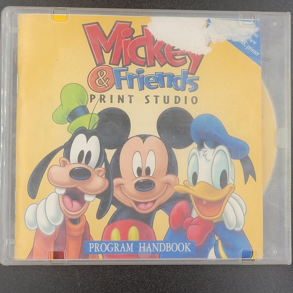 Mickey & Friends Print Studio (PC, 1996) With Manual
